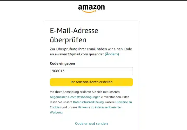 التسجيل قي امازون