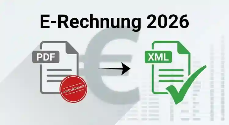 مقارنة E-Rechnung في ألمانيا 2026 بين PDF غير مهيكل وXML/ZUGFeRD المهيكل للفواتير الإلكترونية